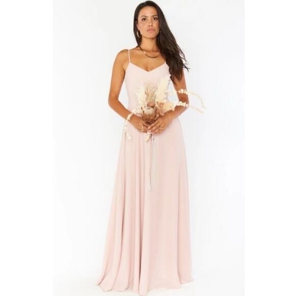 Show Me Your Mumu Faith Maxi Dress in Dusty Blush Crisp New with Tag - Picture 2 of 9